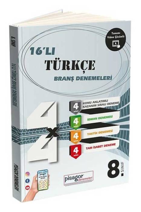 Zeka Küpü 8. Sınıf Türkçe 16 lı Branş Denemeleri Zeka Küpü Yayınları