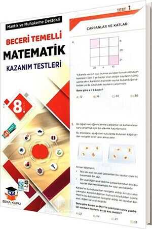 Zeka Küpü 8.Sınıf Beceri Temelli Matematik Kazanım Testleri Zeka Küpü Yayınları